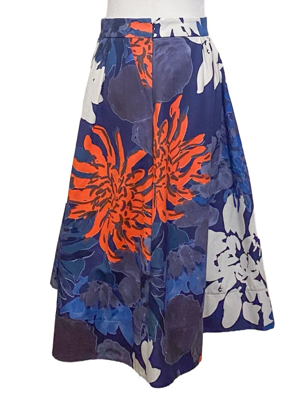 Rare Collab! MARIMEKKO for Anthropologie Abstract Floral Pleated Midi Skirt 6 - Picture 2 of 7
